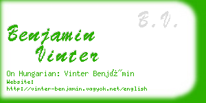 benjamin vinter business card